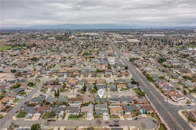 aerial view with a residential view