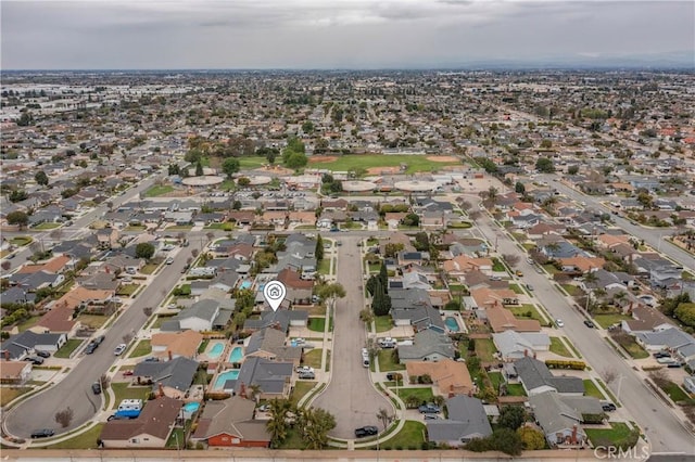 bird's eye view featuring a residential view