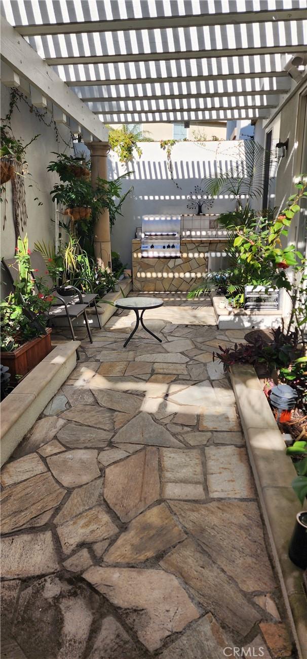 view of patio with a pergola