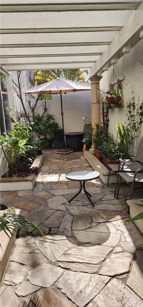 view of patio with a pergola