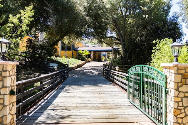exterior space featuring fence