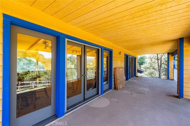 view of patio with french doors