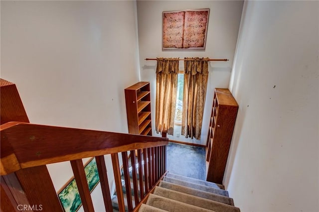 stairway with carpet