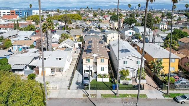 aerial view with a residential view