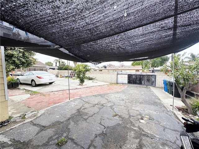 view of patio / terrace featuring fence