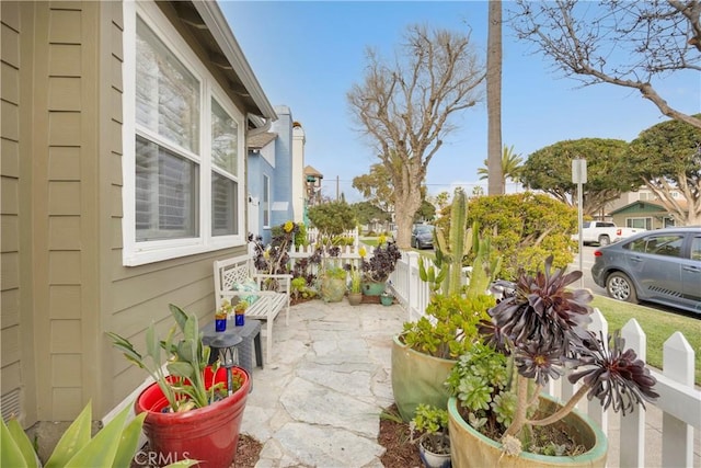 view of patio / terrace with fence