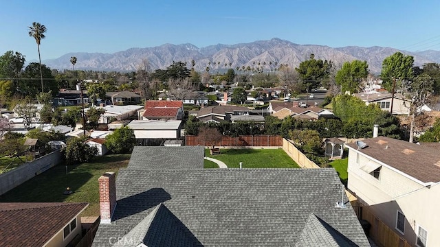 view of mountain feature featuring a residential view