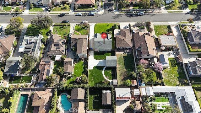 drone / aerial view with a residential view