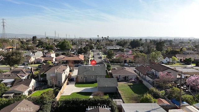 aerial view featuring a residential view