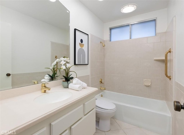 22902 Via Cruz, Laguna Niguel, CA 92677 - bathroom with tile patterned flooring, shower / tub combination, toilet, and vanity