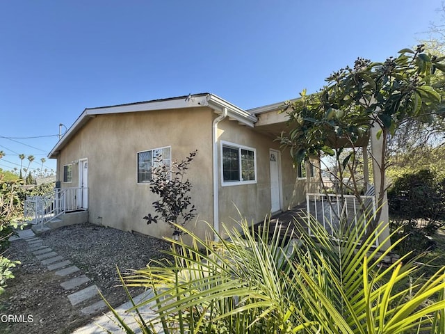 view of property exterior featuring stucco siding