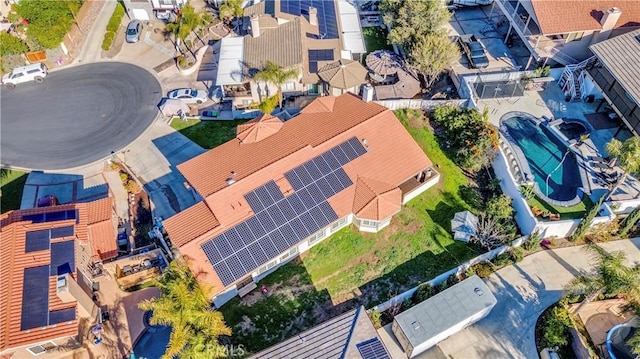 bird's eye view featuring a residential view