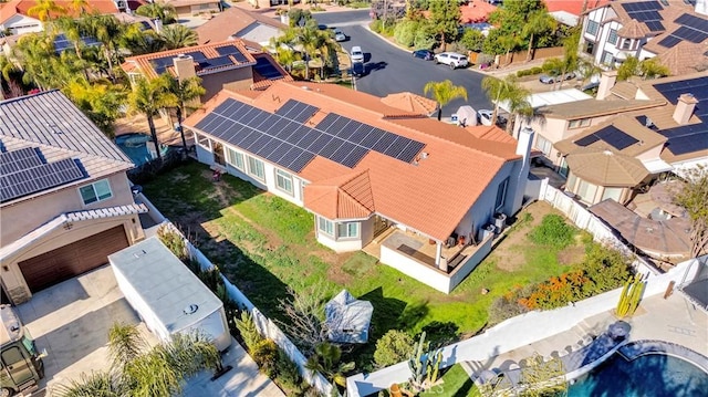 aerial view featuring a residential view