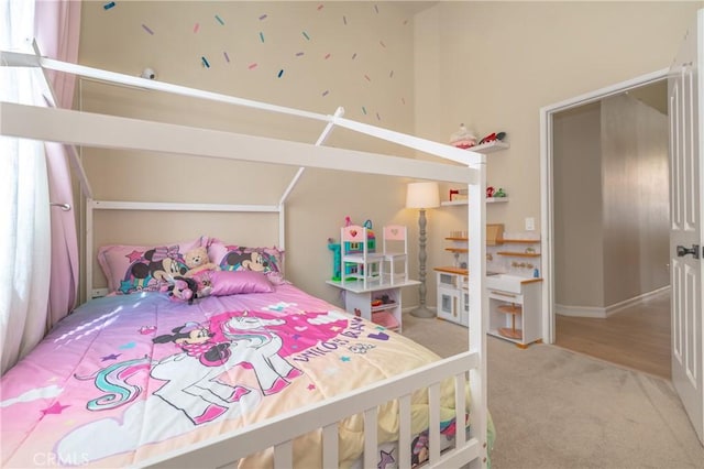 bedroom featuring carpet flooring