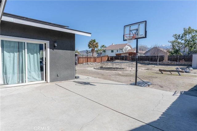 view of patio featuring a fenced backyard