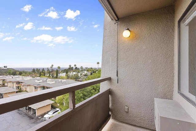 balcony featuring a residential view