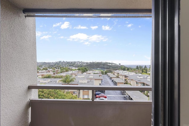 balcony with a residential view