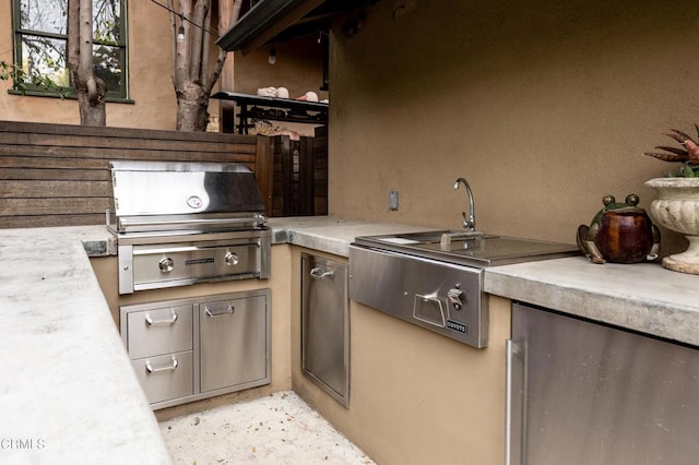 kitchen with light countertops