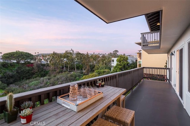 236 Avenida Montalvo, San Clemente, CA 92672 - balcony at dusk with outdoor dining space