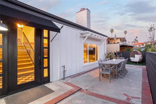 236 Avenida Montalvo, San Clemente, CA 92672 - patio terrace at dusk with a patio area and outdoor dining space