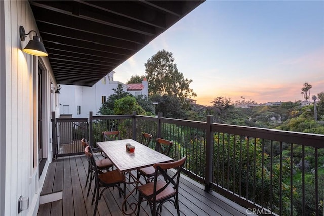 236 Avenida Montalvo, San Clemente, CA 92672 - view of wooden balcony with outdoor dining space and a wooden deck
