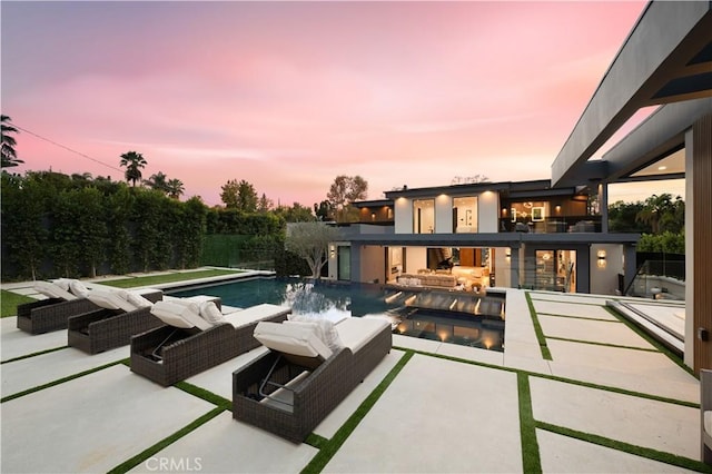 5244 Tampa Ave, Tarzana, CA 91356 - pool with an outdoor living space and a patio area
