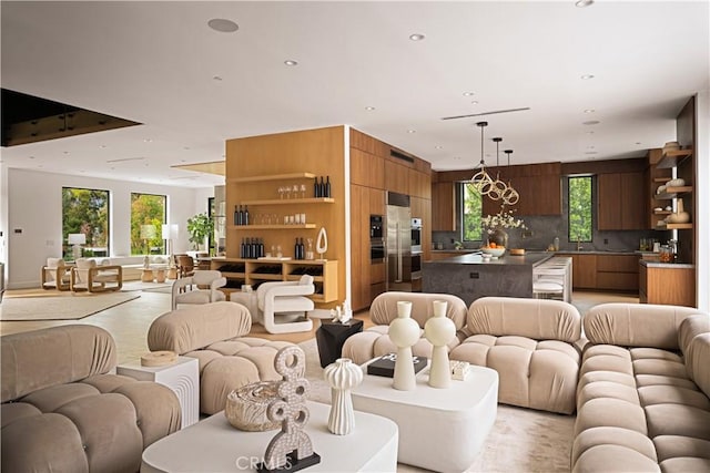 5244 Tampa Ave, Tarzana, CA 91356 - living room featuring recessed lighting