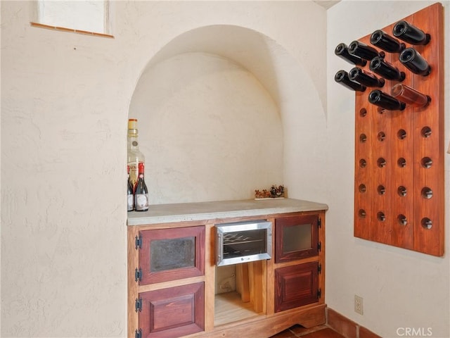 view of wine room