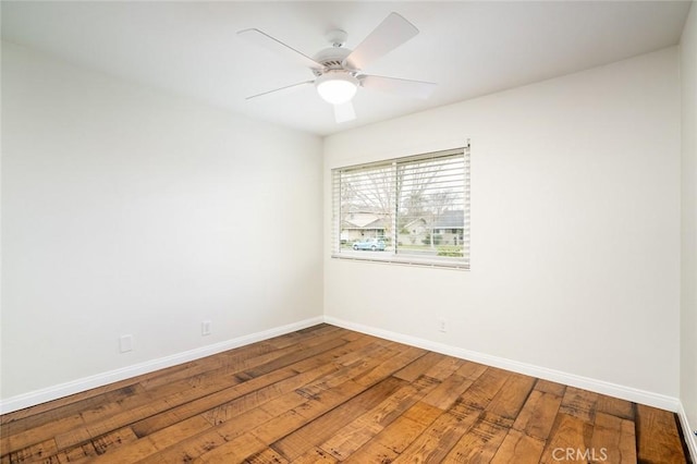 6432 Weber Cir, Huntington Beach, CA 92647 - spare room with wood finished floors, baseboards, and a ceiling fan