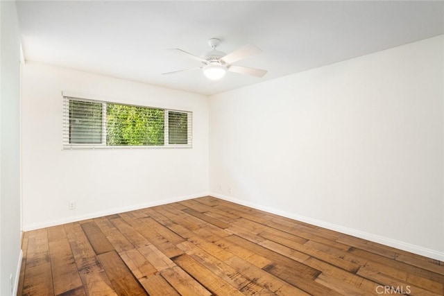 6432 Weber Cir, Huntington Beach, CA 92647 - empty room with a ceiling fan, baseboards, and wood finished floors