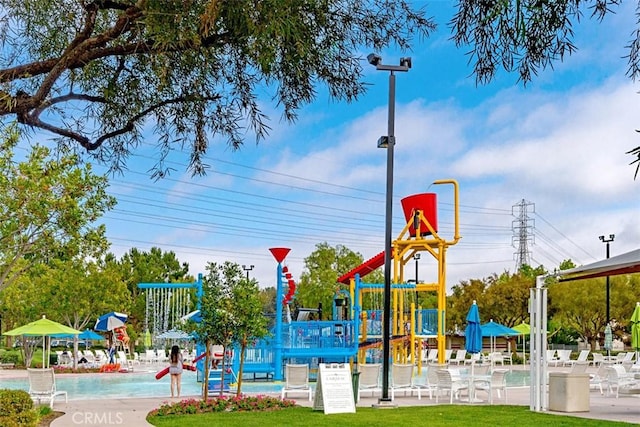 view of community jungle gym