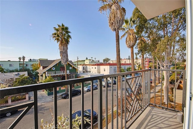 balcony with a residential view