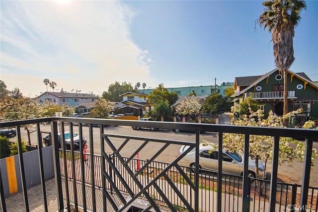 balcony with a residential view