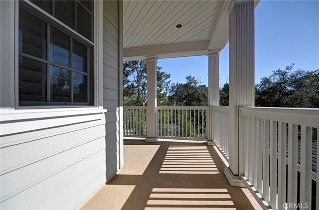 view of balcony