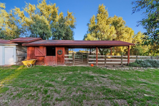 view of horse barn