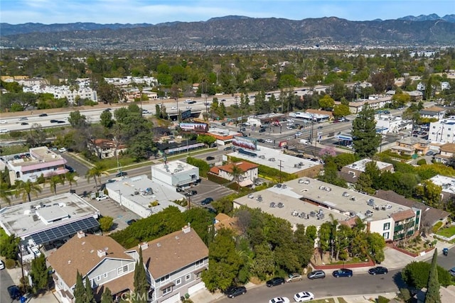 bird's eye view featuring a mountain view