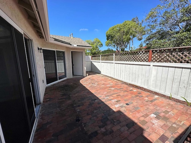 view of patio / terrace featuring a fenced backyard