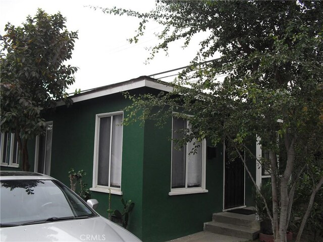 view of home's exterior featuring stucco siding