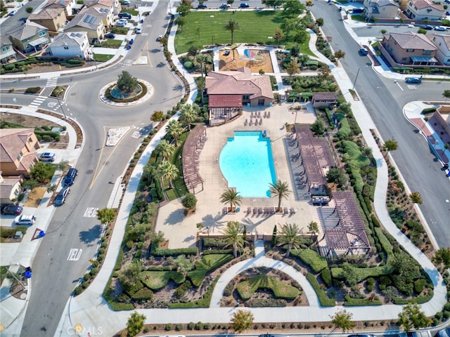 birds eye view of property featuring a residential view