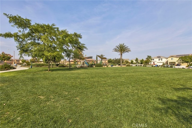 view of yard with playground community