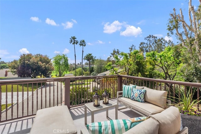 deck featuring an outdoor hangout area
