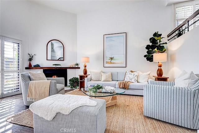 living room featuring wood finished floors