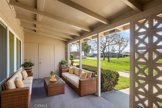 view of patio with outdoor lounge area