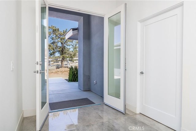 interior space featuring french doors