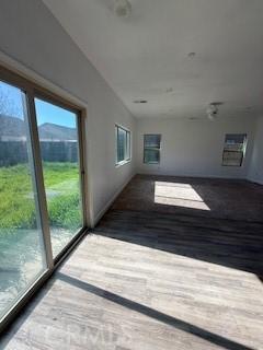 interior space featuring vaulted ceiling