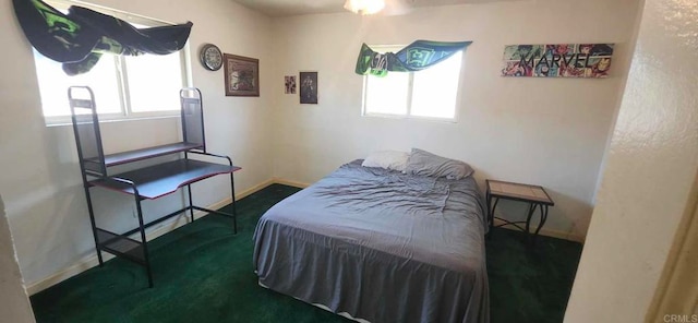 44600 Brawley Ave, Jacumba, CA 91934 - bedroom with multiple windows, baseboards, and dark carpet
