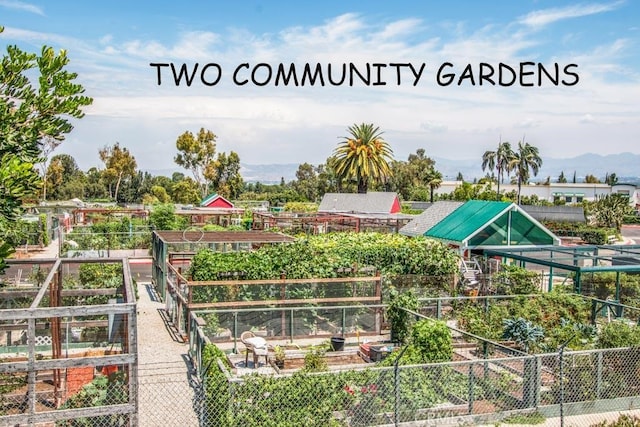 surrounding community featuring a garden