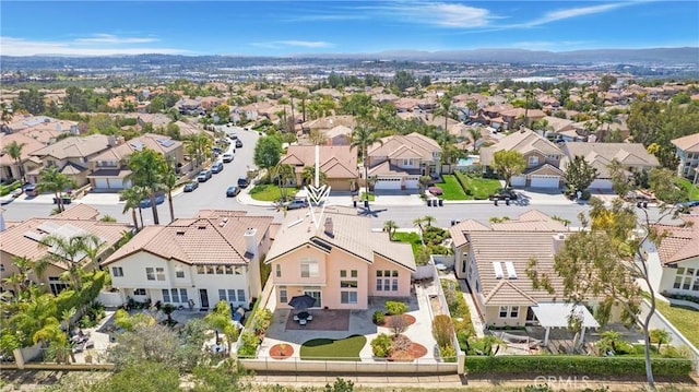 drone / aerial view with a residential view