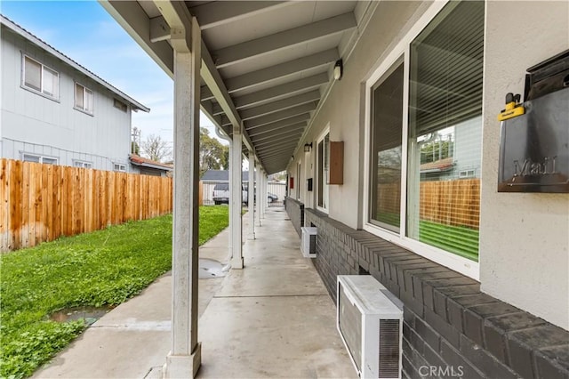 view of patio with fence