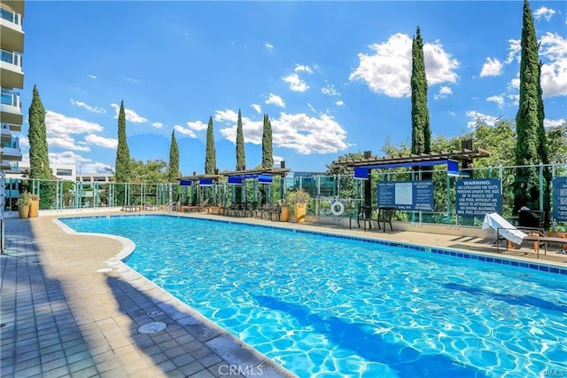 pool with fence